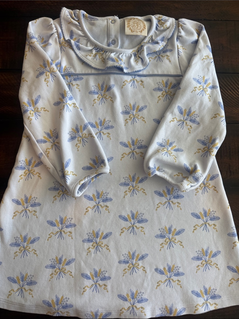 TBBC Sweet Lavender & Yellow Floral Girls Dress size 6